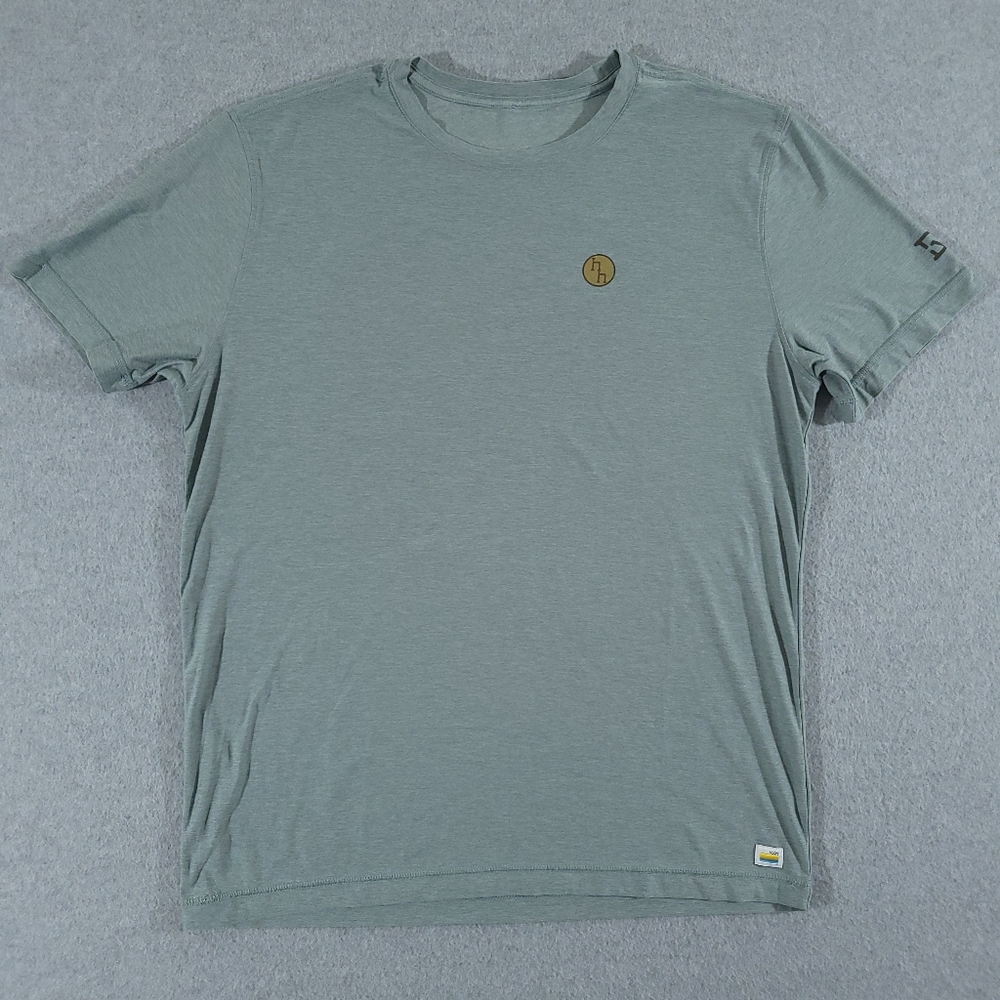 Vuori T Shirt Mens Large Short Sleeve Crew Neck Outdoors Running Casual Stretch